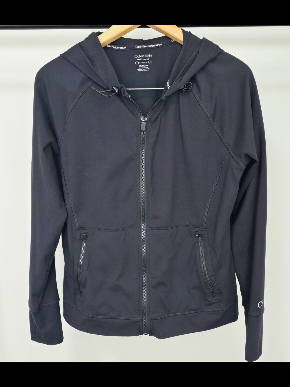 Calvin Klein Performance Black Full-Zip Hooded Active Jacket